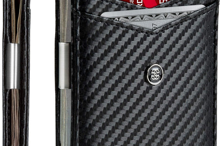 Slim Wallets for Men. Minimalist Bifold Wallet with Money Clip & ID Window. RFID Blocking Credit Card Holder Front Pocket Wallet, Gifts for Men - Husband Father on Birthday Anniversary.