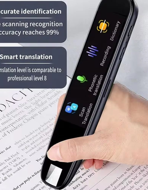 Load image into Gallery viewer, Offline Translation Pen for Teacher Student Dictionary English Intelligent Scanning Point Reading 123 Languages Translator Pen
