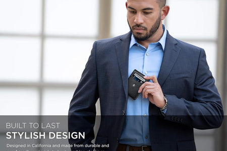 Slim Wallets for Men. Minimalist Bifold Wallet with Money Clip & ID Window. RFID Blocking Credit Card Holder Front Pocket Wallet, Gifts for Men - Husband Father on Birthday Anniversary.