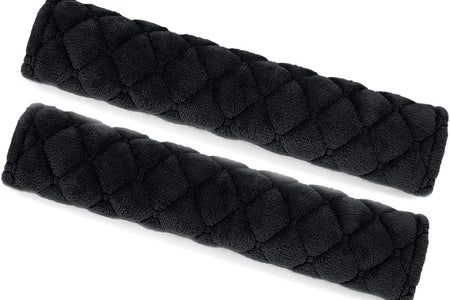 Car Seat Belt Pads Cover, 2 Pack Seat Belt Shoulder Strap Covers Protector to Release Stress to Your Neck and Shoulder for a Safety Driving (Black)