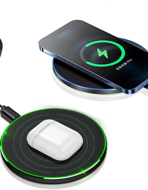 Load image into Gallery viewer, Wireless Charger 15W Fast Charge Aluminum Wireless Charging Pad Compatible with Iphone 16 15 14 13 12 11/XS/XR/8, Samsung Galaxy S25/S24/S23 S22/S21, Note 20/10
