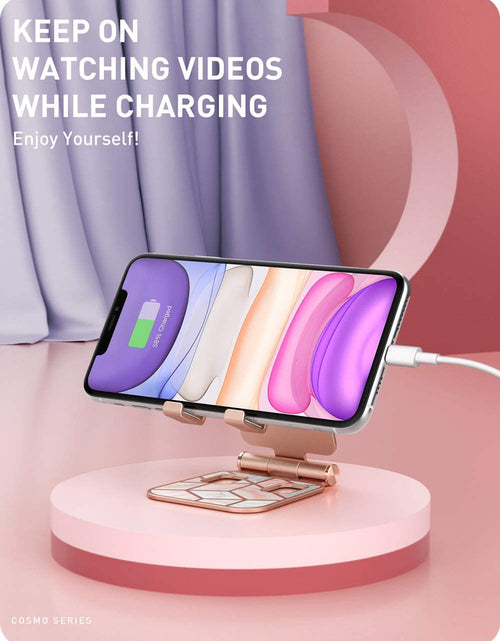 Load image into Gallery viewer, Cell Phone Stand, Foldable Adjustable Phone Mount Holder, Compatible with Iphone 14/Iphone 13/Iphone 12/Iphone 11/Galaxy S22/S21/Pixel 6, Android Smartphones, All Smart Phone (Marble)
