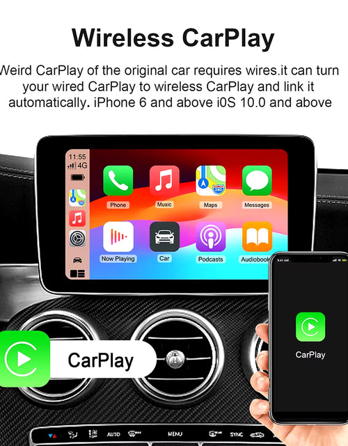 Load image into Gallery viewer, Android 13 Carplay Ai Box Wireless Android Auto Smart TV Box Car Intelligent System WIFI Support Netflix Youtube FOTA Upgrade

