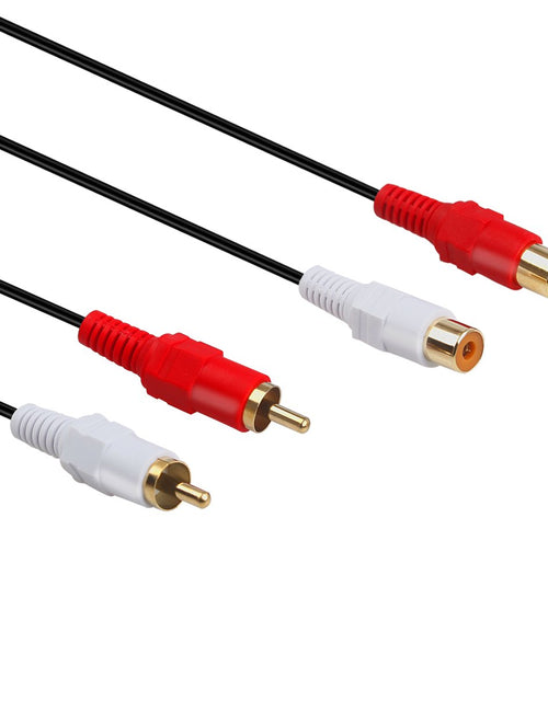 Load image into Gallery viewer, GHWL 2 RCA Extension Cable,Gold Plated 2 RCA Male to Female Stereo Audio Extension Cable (50Ft)
