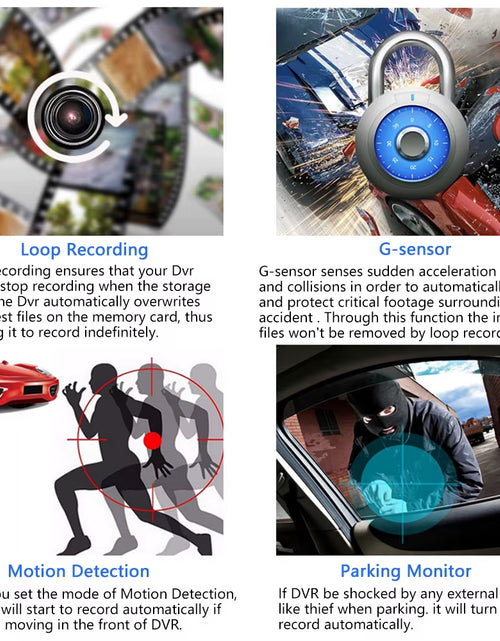 Load image into Gallery viewer, 【Triple Lens System】4" 3-Channel Dash Cam - Front/Rear/Interior Car DVR with Night Vision, 24H Parking Mode, Loop Recording

