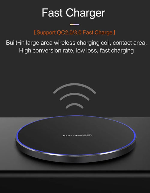Load image into Gallery viewer, Wireless Charger 15W Fast Charge Aluminum Wireless Charging Pad Compatible with Iphone 16 15 14 13 12 11/XS/XR/8, Samsung Galaxy S25/S24/S23 S22/S21, Note 20/10
